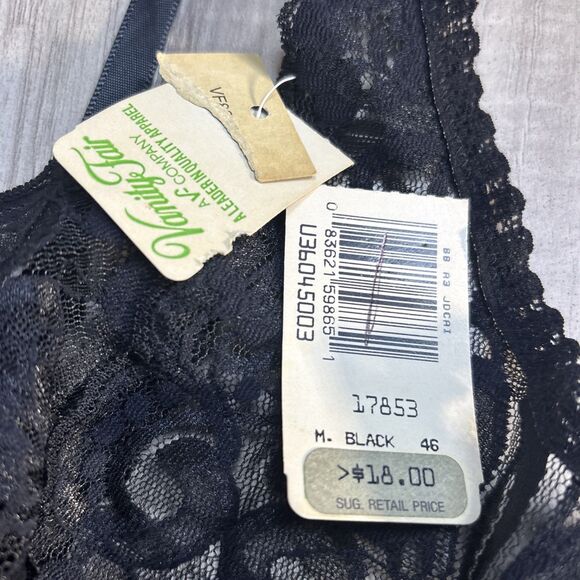 NWT vintage Vanity Fair Black Lace Camisole Size 46 - Picture 4 of 12